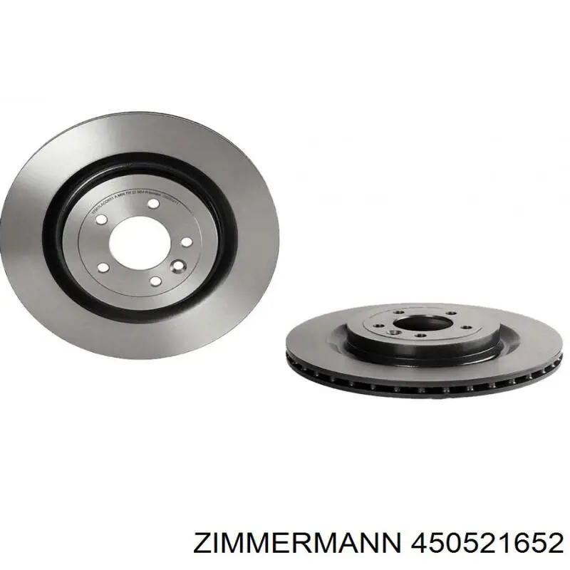Disco de freno trasero 450521652 Zimmermann