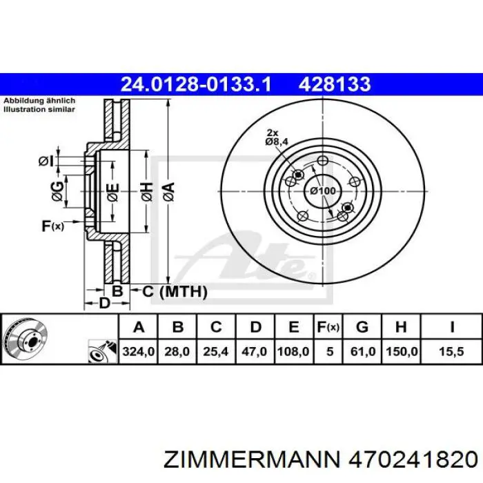 Freno de disco delantero Renault Espace 4 JK0