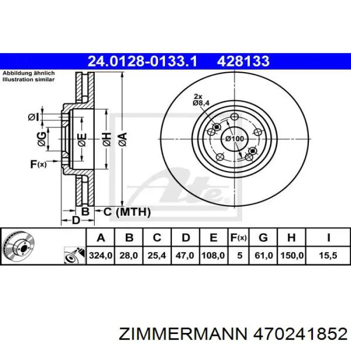 Freno de disco delantero Renault Espace 4 JK0