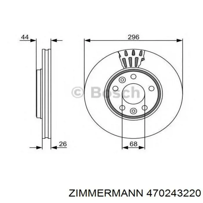 Comprar 470243220 Zimmermann Freno de disco delantero