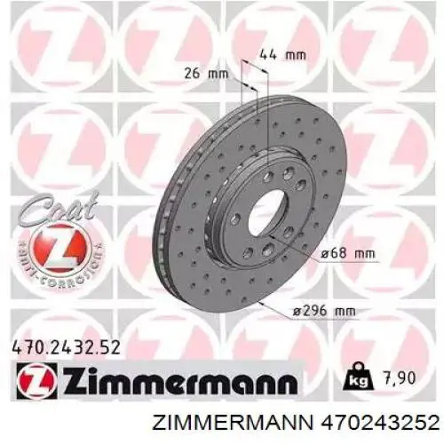 Frenos delanteros Zimmermann 470243252 precio, desde 42,15 EUR