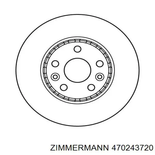 470243720 Zimmermann disco de freno delantero