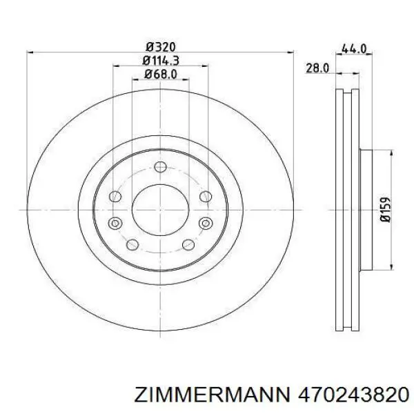 Comprar 470243820 Zimmermann Freno de disco delantero