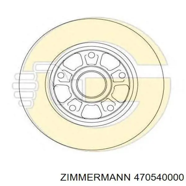 470540000 Zimmermann Freno de disco trasero