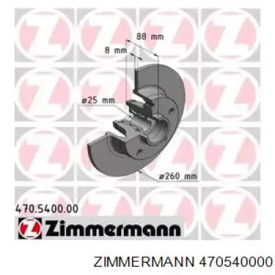 Disco de freno trasero Zimmermann 470540000 precio, desde 52,51 EUR