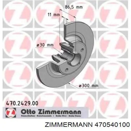 Comprar 470540100 Zimmermann Disco de freno trasero