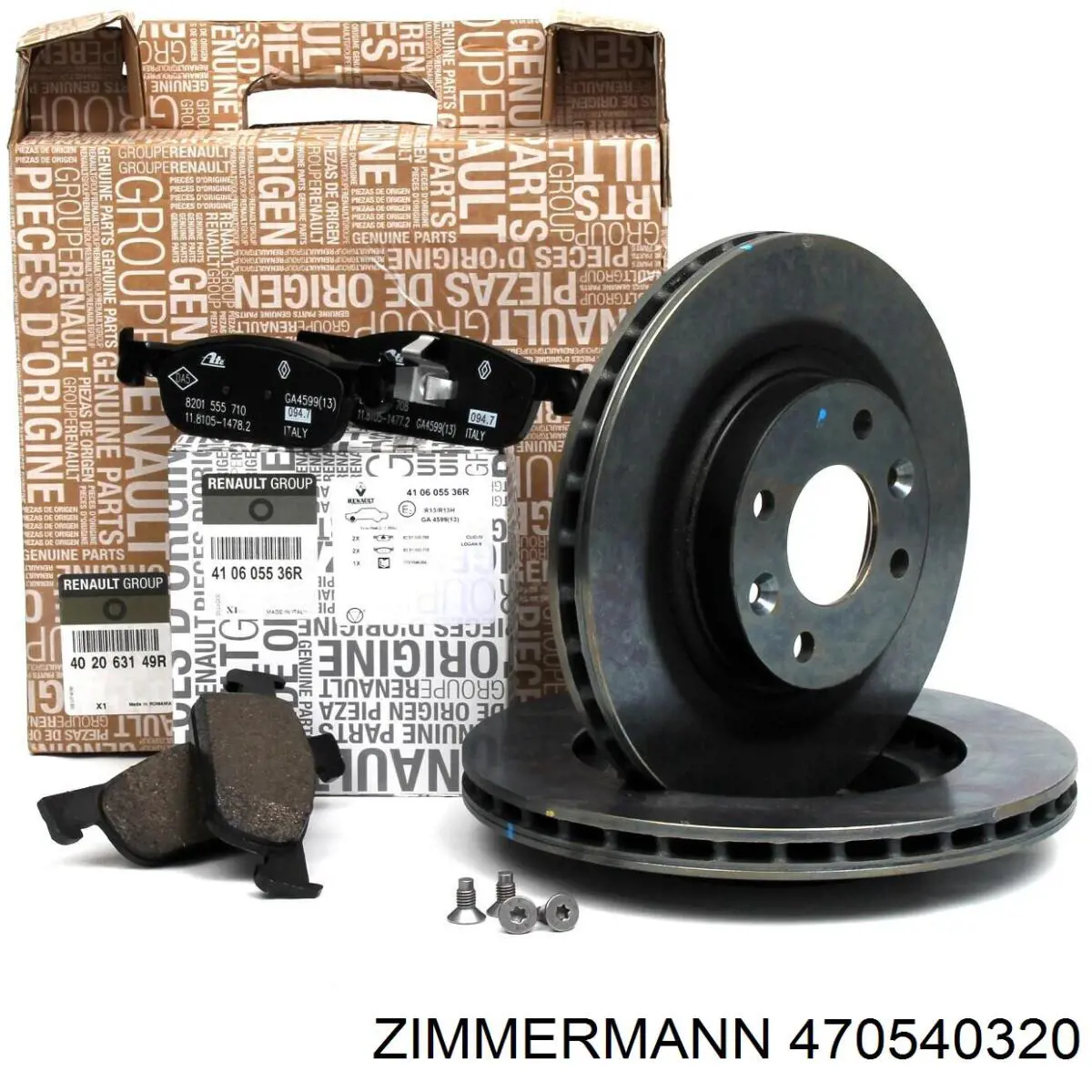 Disco de freno delantero Zimmermann 470540320