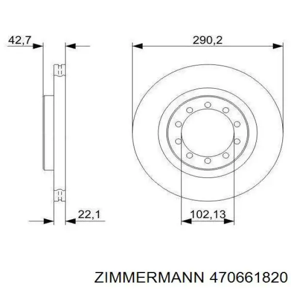 470661820 Zimmermann freno de disco delantero