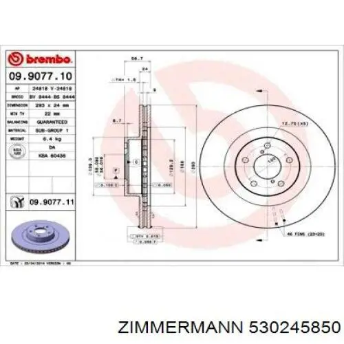 Freno de disco delantero Subaru Impreza 1 GC