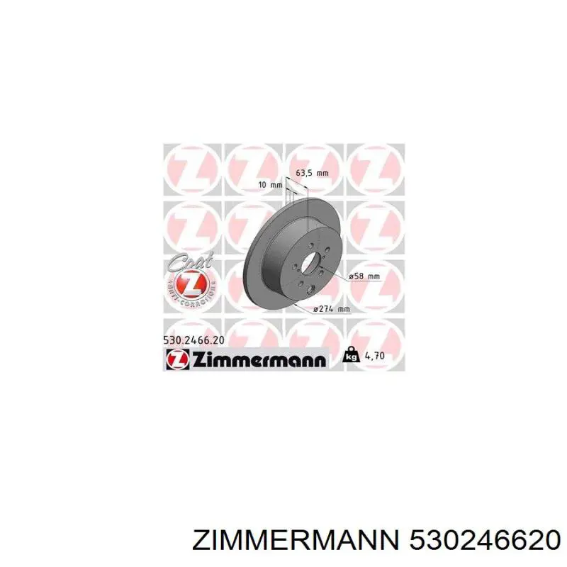 530246620 Zimmermann Freno de disco trasero