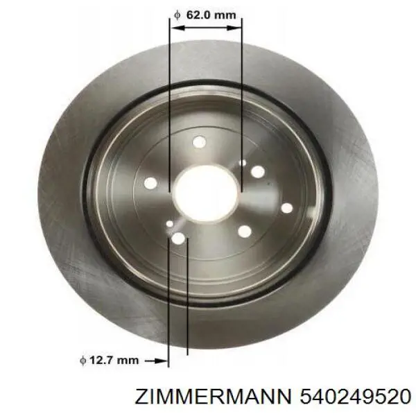 Frenos traseros Zimmermann 540249520