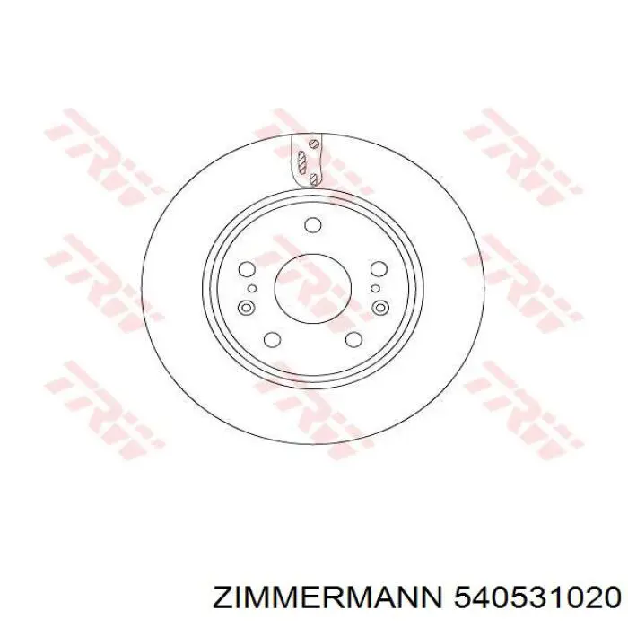 540.5310.20 Zimmermann freno de disco delantero