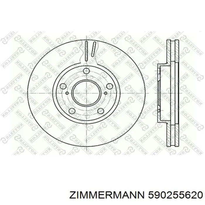 590.2556.20 Zimmermann freno de disco delantero