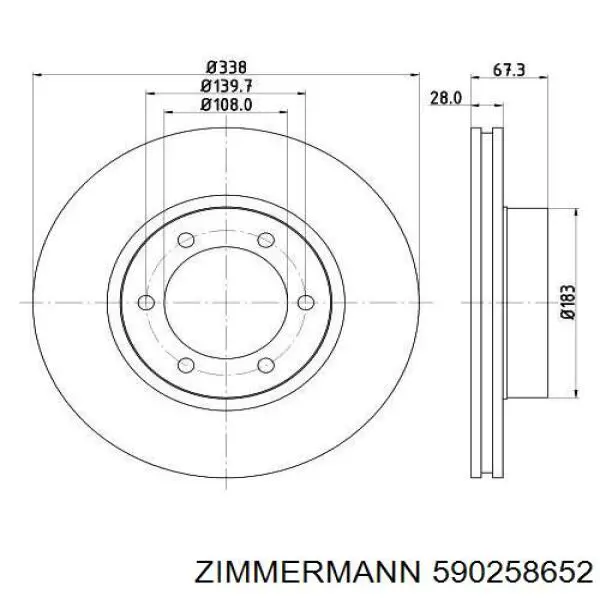 Frenos delanteros Zimmermann 590258652 precio, desde 52,88 EUR