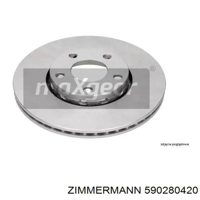 590280420 Zimmermann disco de freno trasero