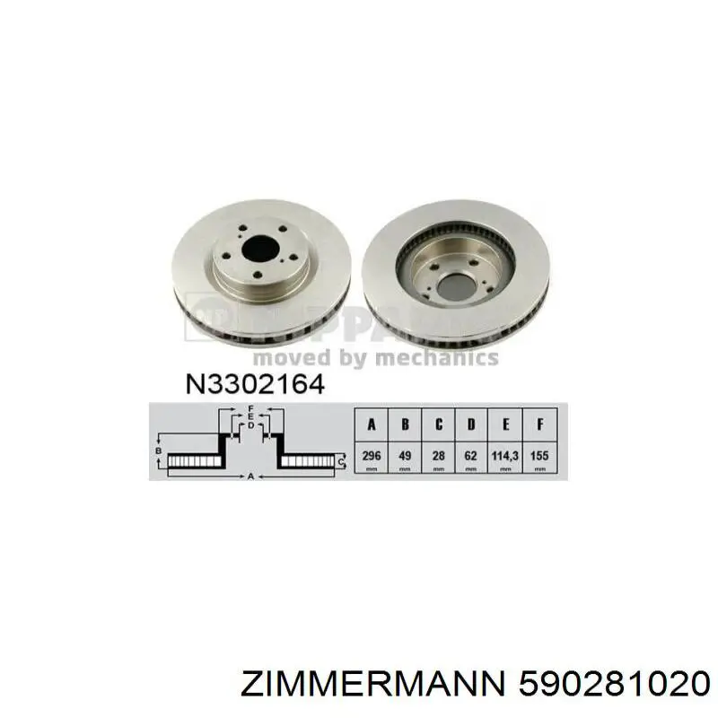 Frenos delanteros Zimmermann 590281020 precio, desde 44,42 EUR