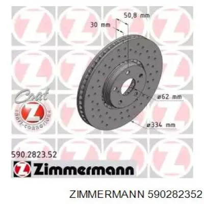 590282352 Zimmermann disco de freno delantero