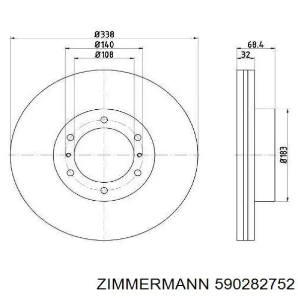 Frenos delanteros Zimmermann 590282752 precio, desde 149,52 EUR
