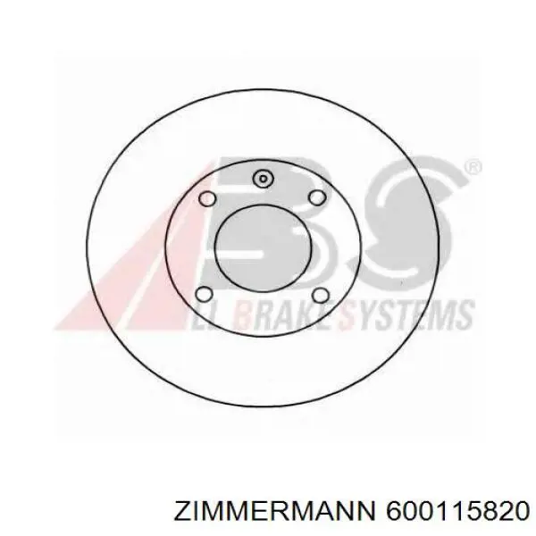 600115820 Zimmermann disco de freno delantero