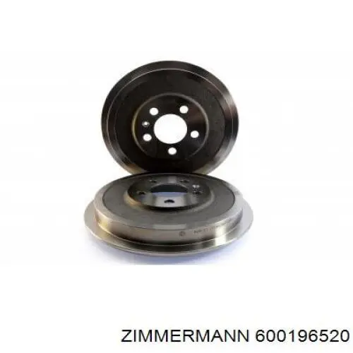 Tambor de freno trasero Zimmermann 600196520