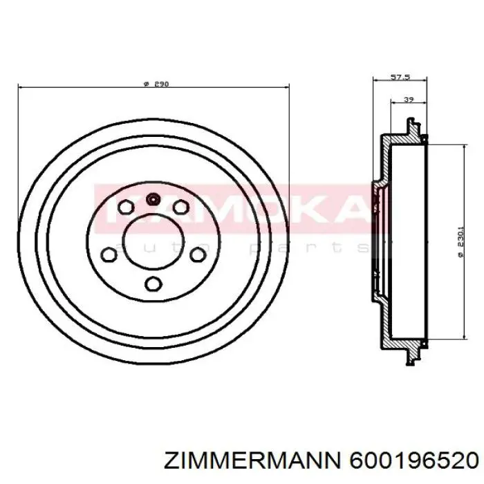 Tambor de freno trasero Zimmermann 600196520 precio, desde 51,61 EUR
