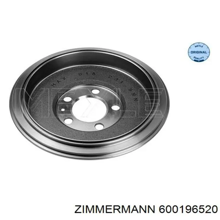 Comprar 600196520 Zimmermann Tambor de freno trasero