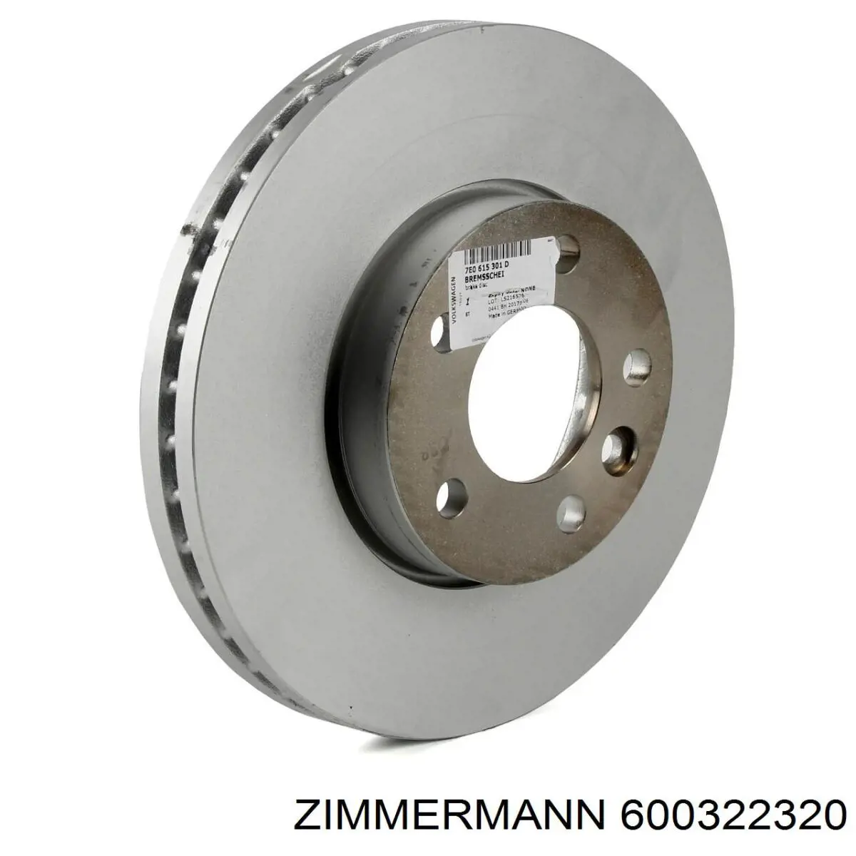 Disco de freno delantero Zimmermann 600322320