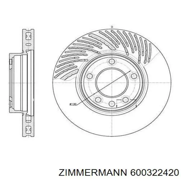Comprar 600322420 Zimmermann Freno de disco delantero