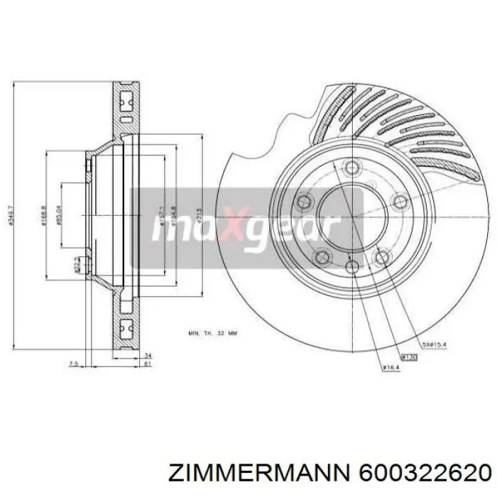 Frenos delanteros Zimmermann 600322620 precio, desde 90,51 EUR