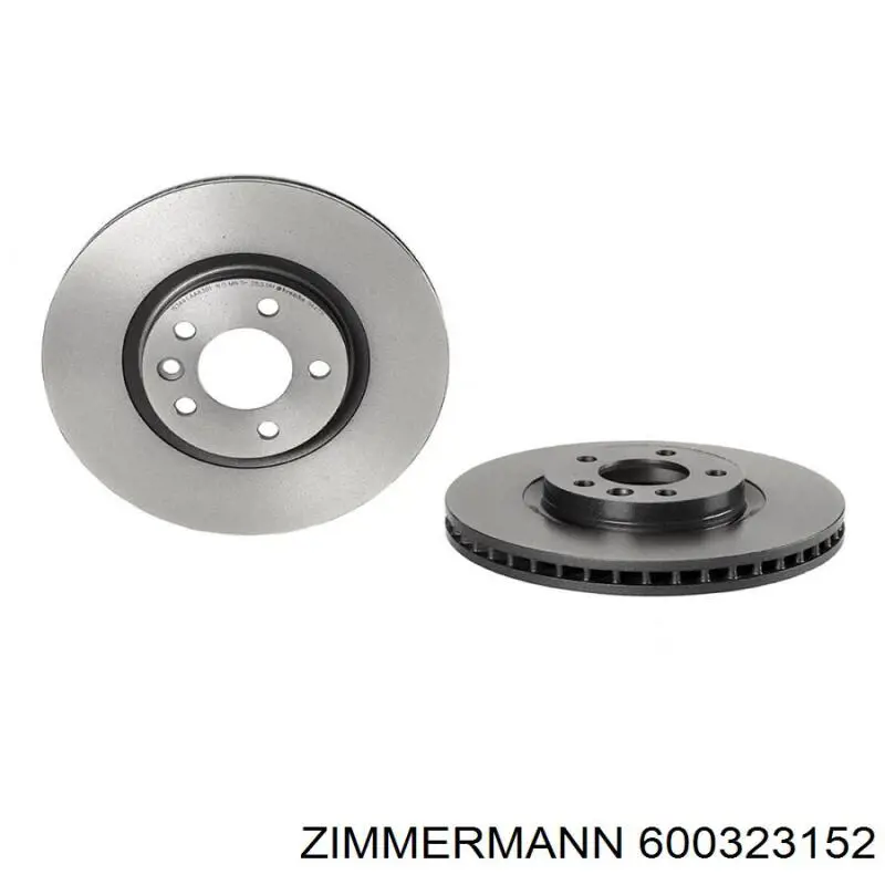 Disco de freno delantero Zimmermann 600323152
