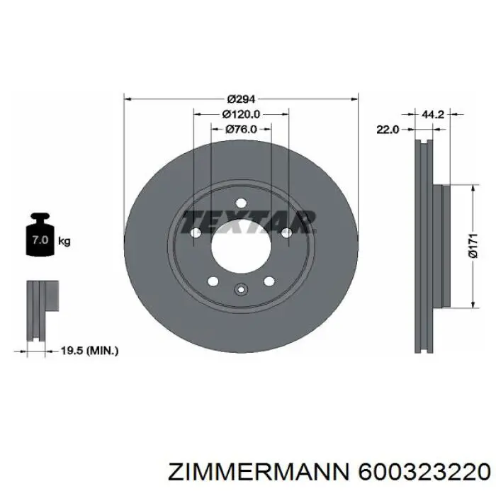Disco de freno trasero Zimmermann 600323220 precio, desde 37,75 EUR