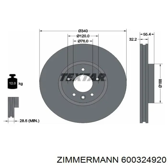 Frenos delanteros Zimmermann 600324920 precio, desde 63,91 EUR