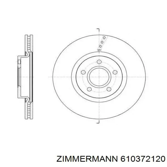 Freno de disco delantero Volvo V40 525, 526