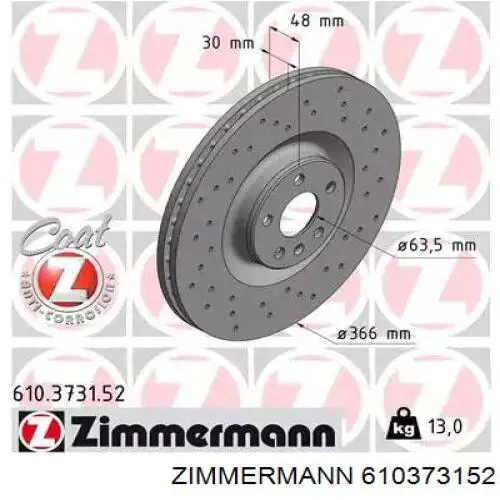Frenos delanteros Zimmermann 610373152 precio, desde 104,90 EUR