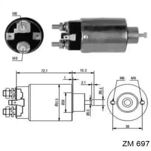 Solenoide de arranque 71331288 Profit
