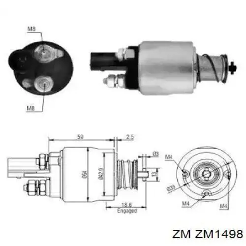 ZM1498 ZM interruptor magnético, estárter