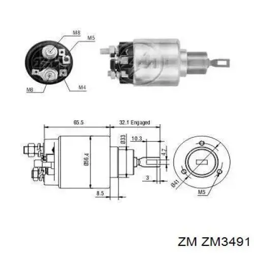 ZM3491 ZM interruptor magnético, estárter