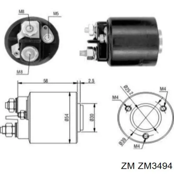 Solenoide de arranque F032135390 Cargo
