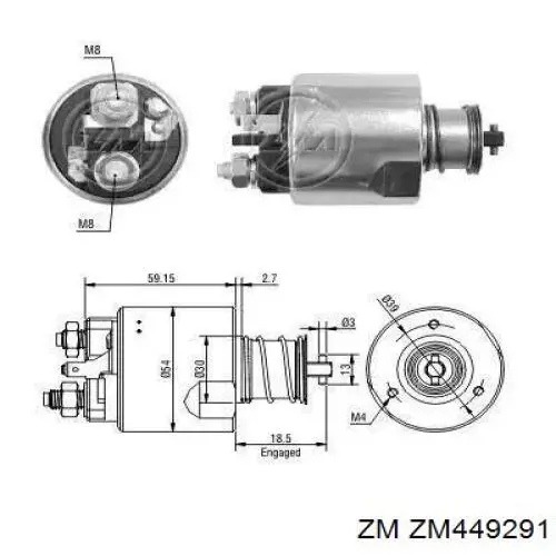 ZM 449291 ZM motor de arranque