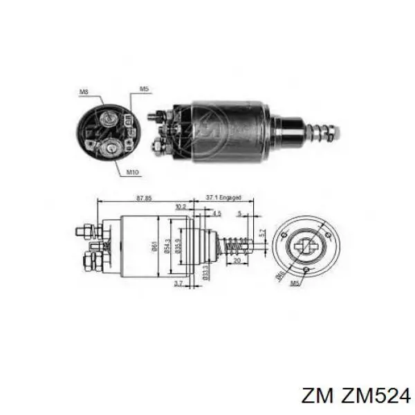 Interruptor solenoide Opel Kadett C 