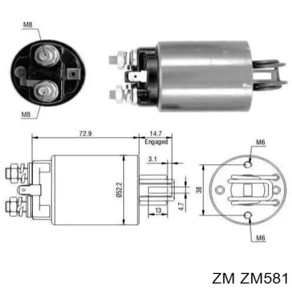 ZM581 ZM interruptor magnético, estárter