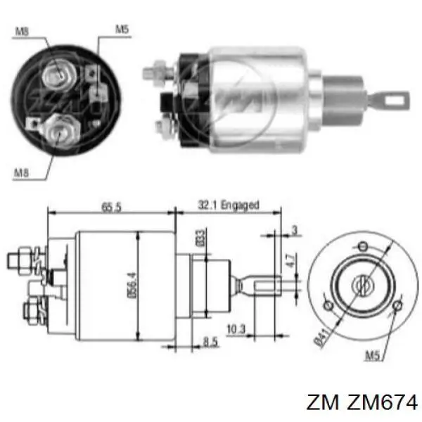 ZM674 ZM interruptor magnético, estárter