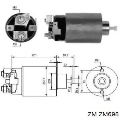 ZM698 ZM interruptor magnético, estárter