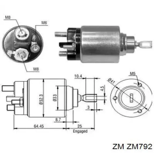 ZM792 ZM interruptor magnético, estárter