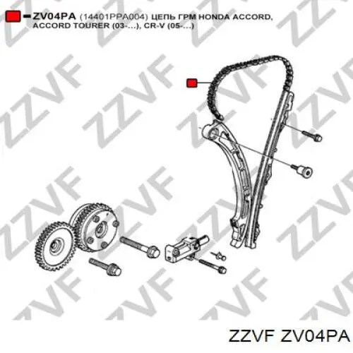 ZV04PA Zzvf cadena de distribución