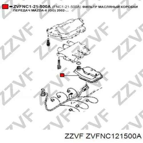 ZVFNC121500A Zzvf filtro hidráulico, transmisión automática