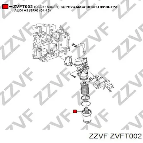 ZVFT002 Zzvf tapa de filtro de aceite