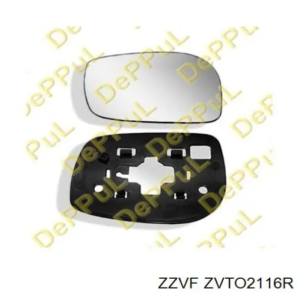 ZVTO2116R Zzvf cristal de espejo retrovisor exterior derecho