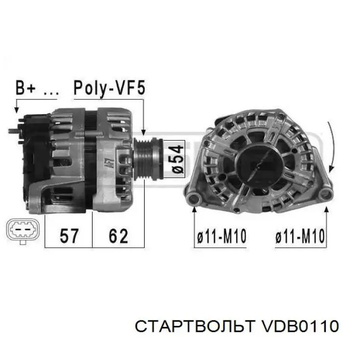 2110-3701315 Market (OEM) alternador diodo puente rectificador