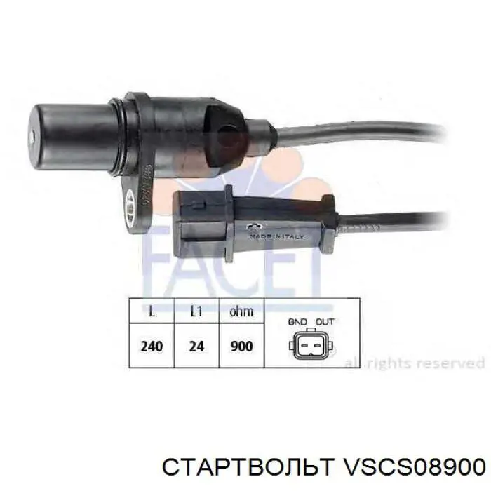 VSCS08900 STARTVOLT sensor de posición del cigüeñal